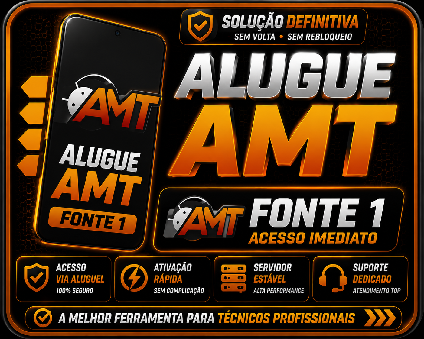 🔓 ACESSO ANDROID MULTI TOOL (AMT) POR 4 HORAS (FONTE 1) ✅